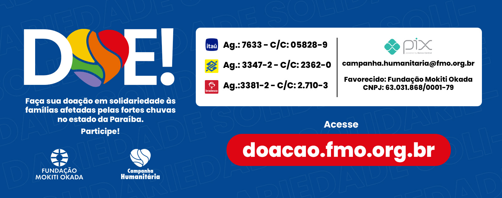 Campanha Humanit�ria Para�ba Maio de 2026